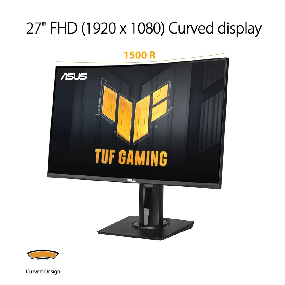 ASUS TUF Gaming VG27VQM 27 Zoll Curved Gaming Monitor mit 240Hz und 1ms Reaktion - Bild 2 von 4