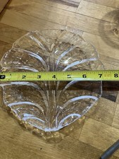 Vintage Orrefors Crystal Swedish Eden Leaf Glass Salad Plate