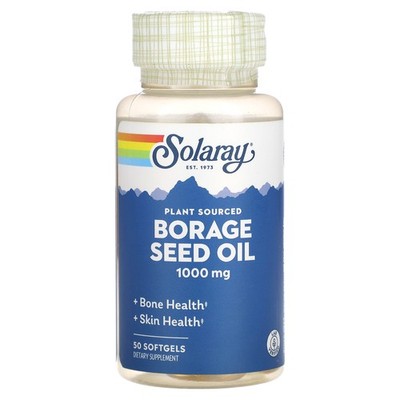 2 X Solaray, Borage Seed Oil, 1,000 mg, 50 Softgels