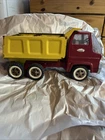 Vintage Tonka Dump Truck Red & Yellow Pressed steel   13"
