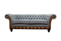 Luxus Dreisitzer Moderne Couch MöBel Grau Sofas Stoff Textil Polster