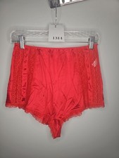 Vintage Vanity Fair Tricot Nylon Red Panties Lace Detail Size 7