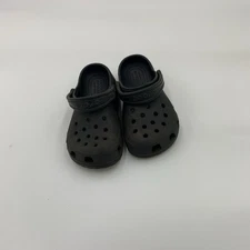 Child’s Little Kids Size 11 11C Black Crocs Clogs Slip On Slides SB