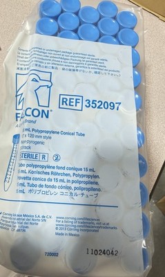 3 x 50/Rack (150pcs) Corning Falcon 15mL Polypropylene Conical Tube 17 x 120 mm