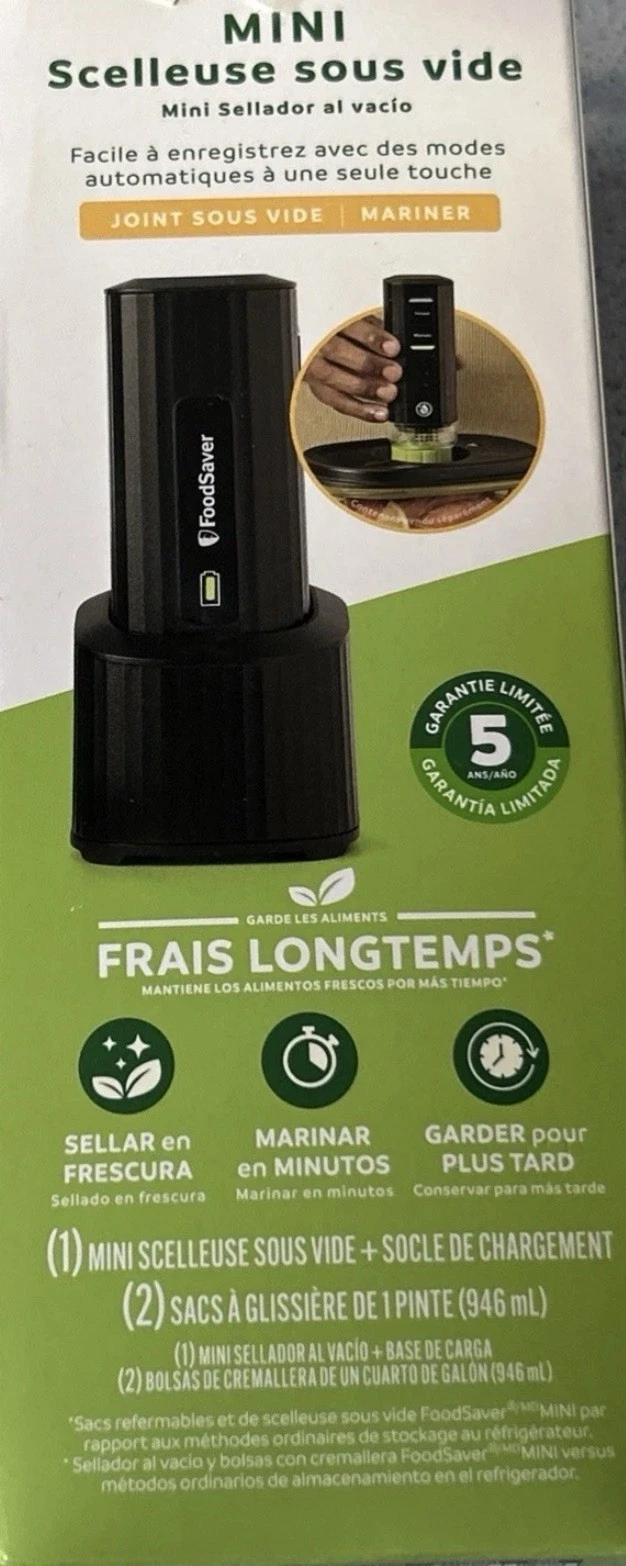 FoodSaver MINI Handheld Vacuum Sealer With Marinate Setting And Charging Dock
Opens in a new window 