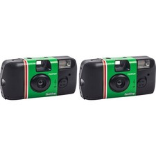 Fujifilm QuickSnap Flash 400 One-Time-Use Camera - Black 27 Exposures, 2-Pack 