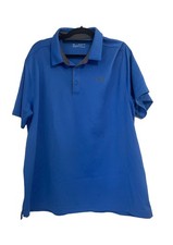 Under Armour Men  s 2XL Blue Heatgear Polo Loose Fit Short Sleeve Shirt