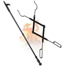 32 Inch Fireplace Poker and 26 Inch Fireplace Tongs Set for Fire Pit Fireplace