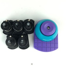 Fiskars Press N Punch 6 Shapes Star Butterfly Sailboat Dinosaur Palm Circle HG43