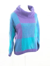 Private Party Vintage Sweater Silk Angora Lambswool Purple Cowl Neck Size Small