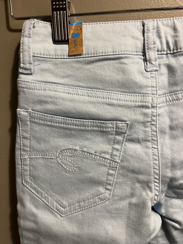 Justice Simply Low Jeggings Pants Girls 8 Light Blue Stretch 22x24 - Picture 6 of 8