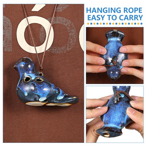 Ceramic Ocarina 6-hole Beginners Bird Musical Instruments for Shape - Imagen 6 de 11