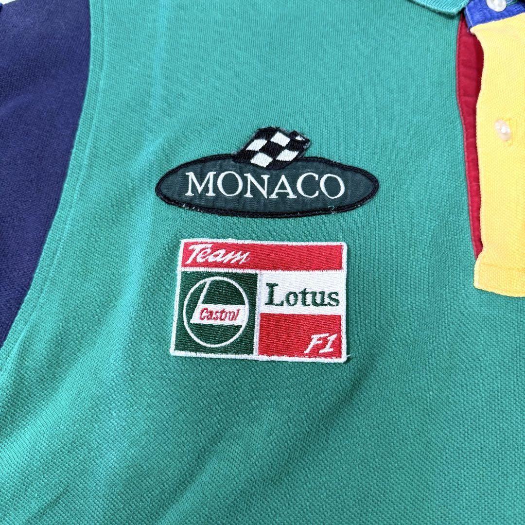 希少 トミーヒルフィガー team lotus ポロシャツ 緑 M 90’s Rare Tommy Hilfiger Team Lotus Polo Shirt Green M 90s