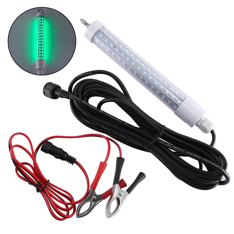 Lampada Subacquea LED Verde 12V Per Pesca Notturna - 120 LED, 6m Cavo, IP68