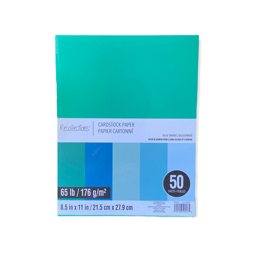 Recollections Cardstock Paper, Blue Ombre 8 1/2 x 11 50 Sheets eBay