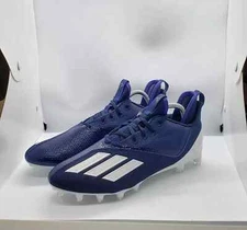 ADIDAS ADIZERO SCORCH FOOTBALL CLEATS SIZE 12 NAVY BLUE WHITE FX4250