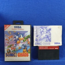Master System SONIC THE HEDGEHOG CHAOS *x Boxed & Manual Sega PAL (Works in US)