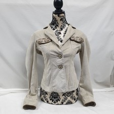 Marlboro Classics Fine Cord Jacket Size 32" Across The Bust Women's, Beige