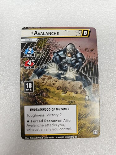 Marvel Champions Mutant Genesis Promo Card Alternative Art Villain Avalanche