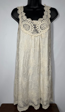 Pinky Embroidered Lace Overlay Tank Dress Size Small