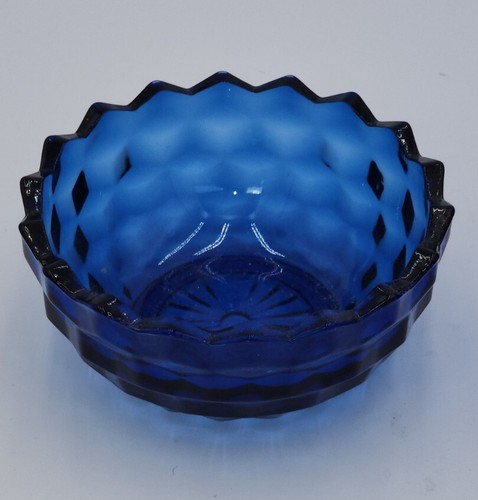 Vintage Cobalt Blue Art Glass Candy/trinket dish /Tulip votive holder Decorative - Picture 3 of 10
