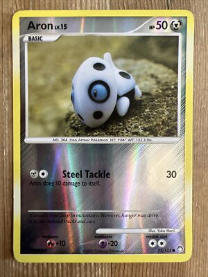 Pokemon Aron Reverse Holo 71/123 D&P Mysterious Treasures Common LP