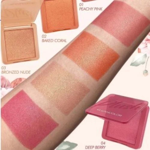 6 PC NIP Kleancolor Satin Blush Kleancolor Shimmer Blush Finish 4 Shades - Image 3 of 4
