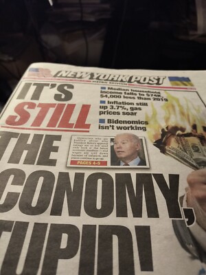 The New York Post Thursday September 14  2023 ITS STILL THE ECONOMY STUPID!