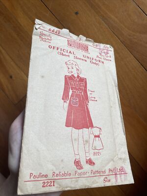 Vintage Pauline 1940’s Pattern 2221 Size 10 CUT Long Or Short Sleeve ...