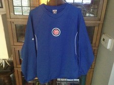 Chicago Cubs Blue Majestic Authentic Therma Base MLB Baseball Pullover SZ L