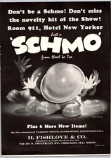 1964 H Fishlove Vintage Toy Ad Schmo Novelty Character Toy Fair Figure
