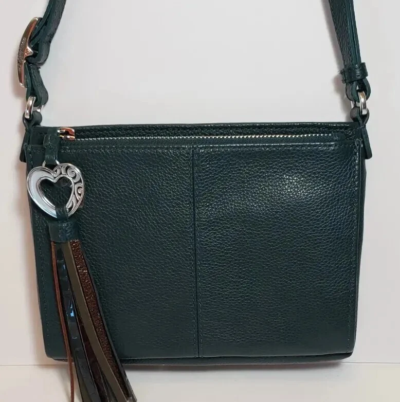 BRIGHTON BARBADOS BANDOLERA ESMERALDA CIUDAD ORGANIZADOR BORLAS CORAZÓN CARTERA FRONTAL