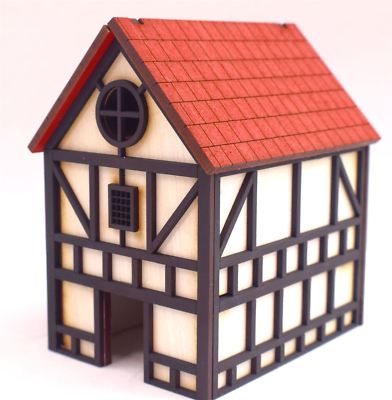 WWG Medieval Town Two Storey House - 28mm Wargaming Terrain Model Diorama