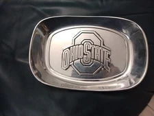 Wilton Armetale Ohio State University NCAA  Bread Platter Serving Dish Pewter