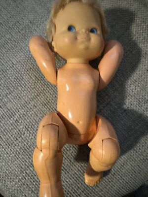 Vintage Baby-That-A-Way Crawling Doll by Mattel 1974 Baby Doll