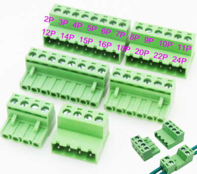 In-Line Kabel steckbar nicht löten PCB Schraubverbinder 2EDGRK 5,08mm 2Pin-24Pin
