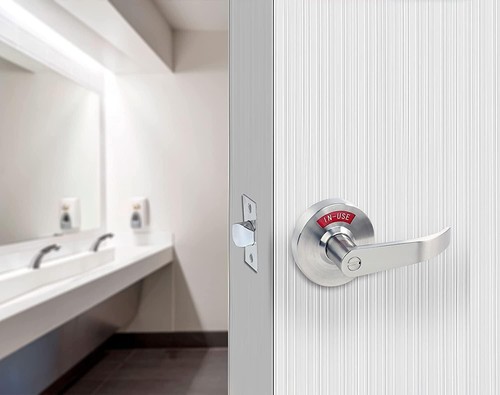 Serratura a leva privacy bagno extra large con indicatore porta destra cromata - Foto 6 di 9