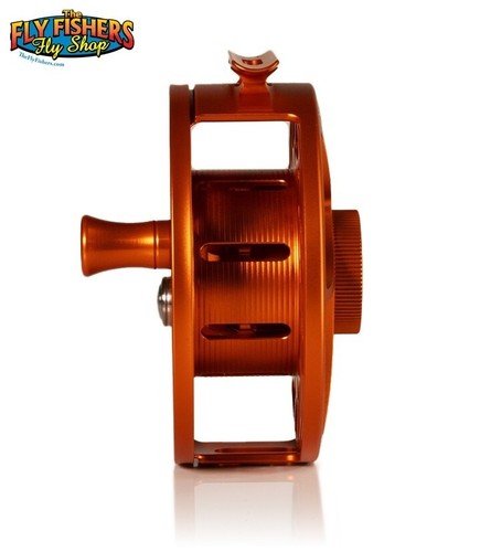 Carrete de pesca con mosca Hatch Iconic 9 Plus Mid Arbor Fogata Naranja 9-11wt NUEVO - Imagen 3 de 4