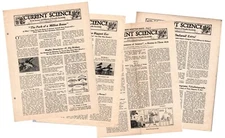 1929 CURRENT SCIENCE - Lot of 4 four-page issues from May 1929