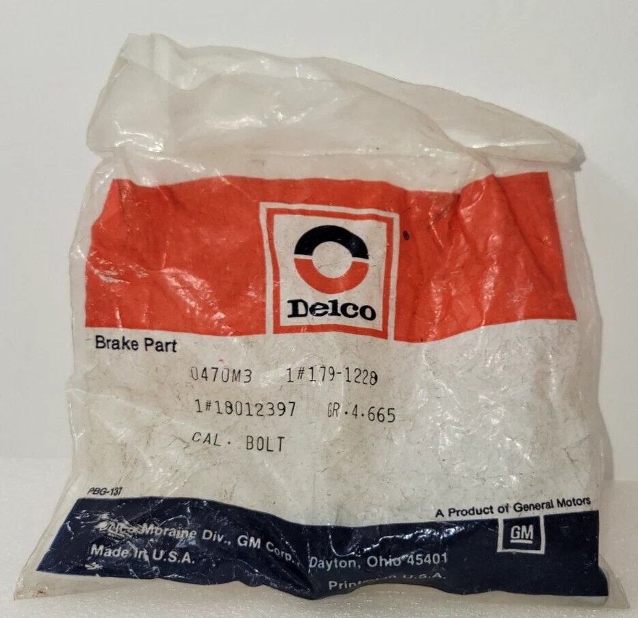 ACDelco 179-1228 GM 18012397 Bolt Brake Caliper Chevrolet Buick Pontiac - Image 2 of 4