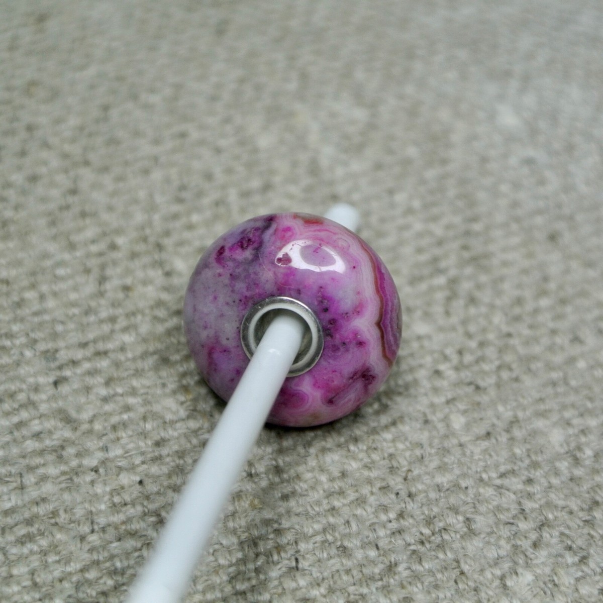 Trollbeads Crazy Lace Pink Agate Retired | eBay