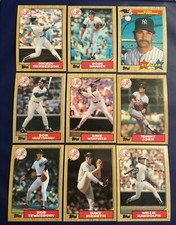 1987 Topps NEW YORK YANKEES Complete Team Set 34 MATTINGLY, HENDERSON Vintage !