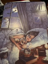 NEW 15 Christmas Cards Paper Magic 5" x 7" CHILD SLEEPS SANTA SLEIGH REINDEER w