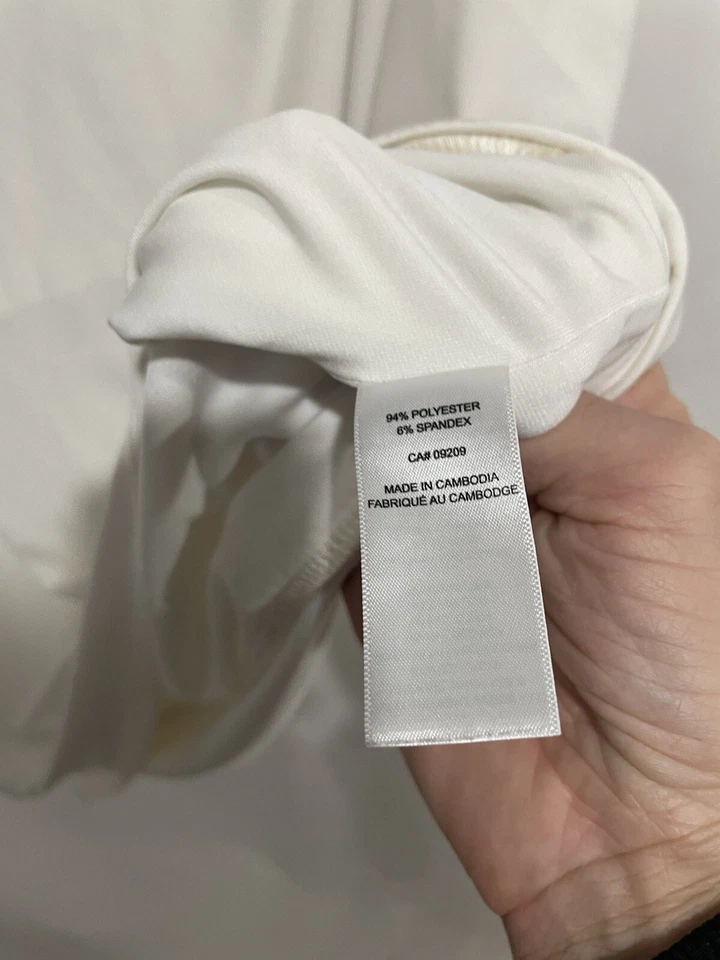 CLEO Ivory Womens Top Sleeve Less Lined Size L  - Image 4 of 4