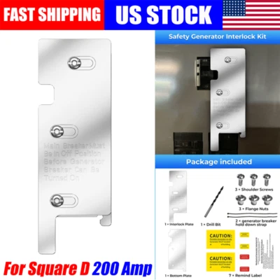 HOZLYBLOGORS Generator interlock Kit For Square D 200 Amp Panels Garden Vertical Main Panel