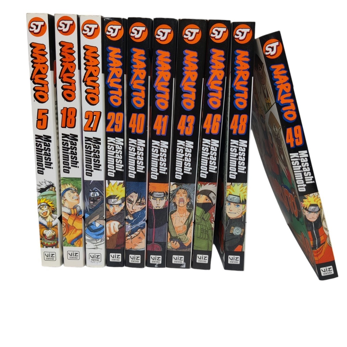 Naruto Manga Paperback Book Set Viz Media 5,18,27,29,40,41,43,46