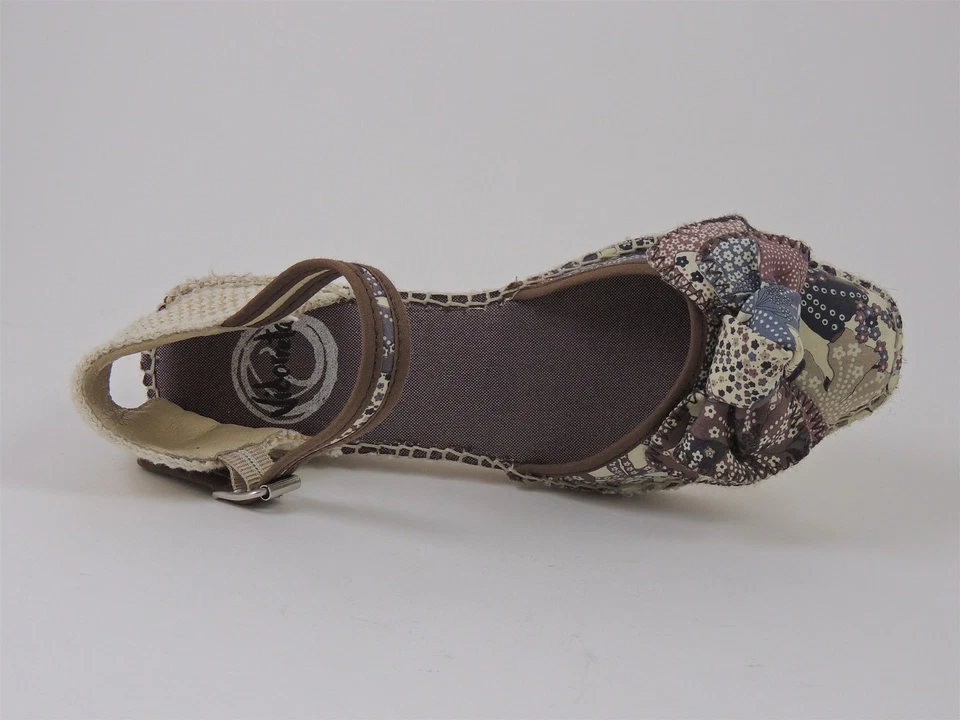 Vidorreta Women's Cosmo Platform Sandals Brown Floral Euro Size 37 - Image 4 of 4