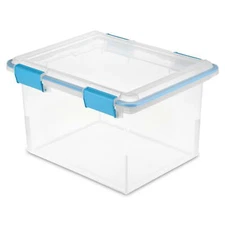 32 Qt. Gasket Box Plastic Adult, Blue Aquarium