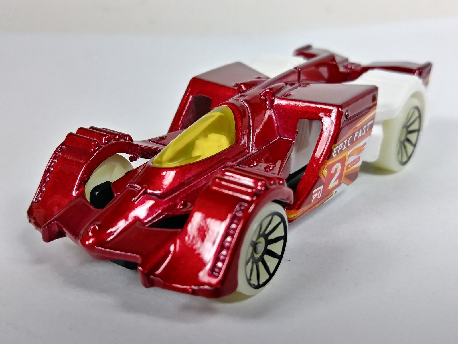 Epic Fast Hot Wheels 2015 Race Night Storm Metalflake Red 10SP Rims 1:64 Loose