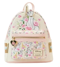 Loungefly Aristocats Duchess in Paris Floral AOP Mini Backpack (Exclusive)
